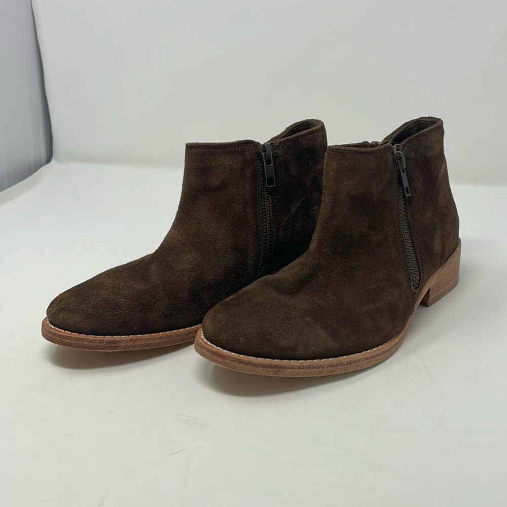 Johnston & Murphy Brown Suede Genuine Leather Ankle Booties Size 6